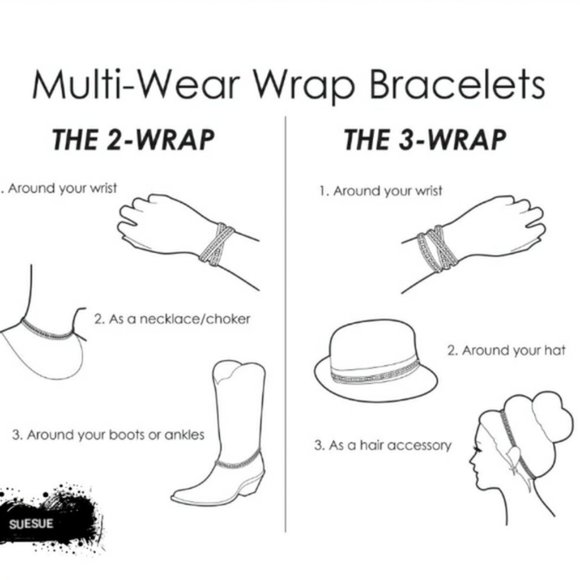 NEW Handmade Double Wrap Bracelet Choker Necklace - Picture 4 of 4